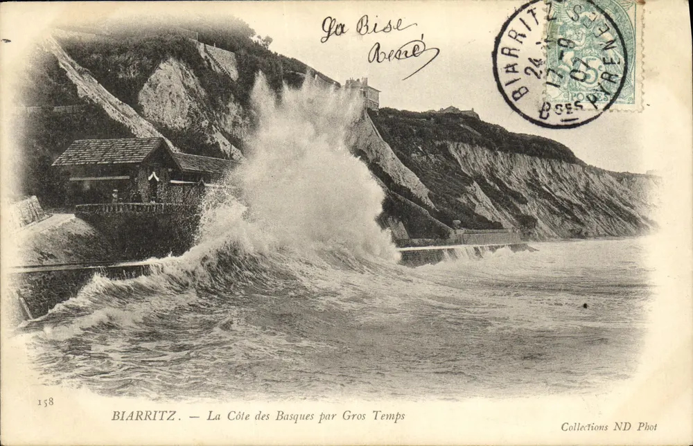 Biarritz — A Costa dos Bascos em Tempo Ruim — Collections ND Phot n°158 - Frente