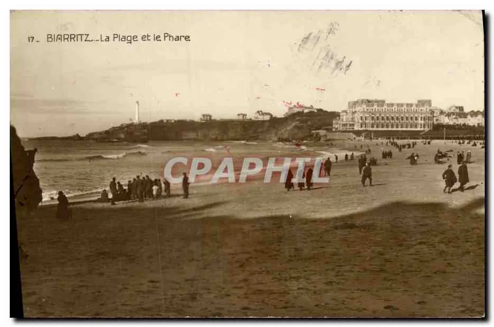 Biarritz — A Praia e o Farol — Editor não identificado, n° 17 - Frente