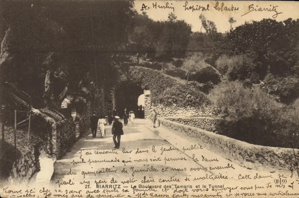 Biarritz — Der Boulevard des Tamaris und der Tunnel — Verlag EDP, Nr. 21 - Vorderseite