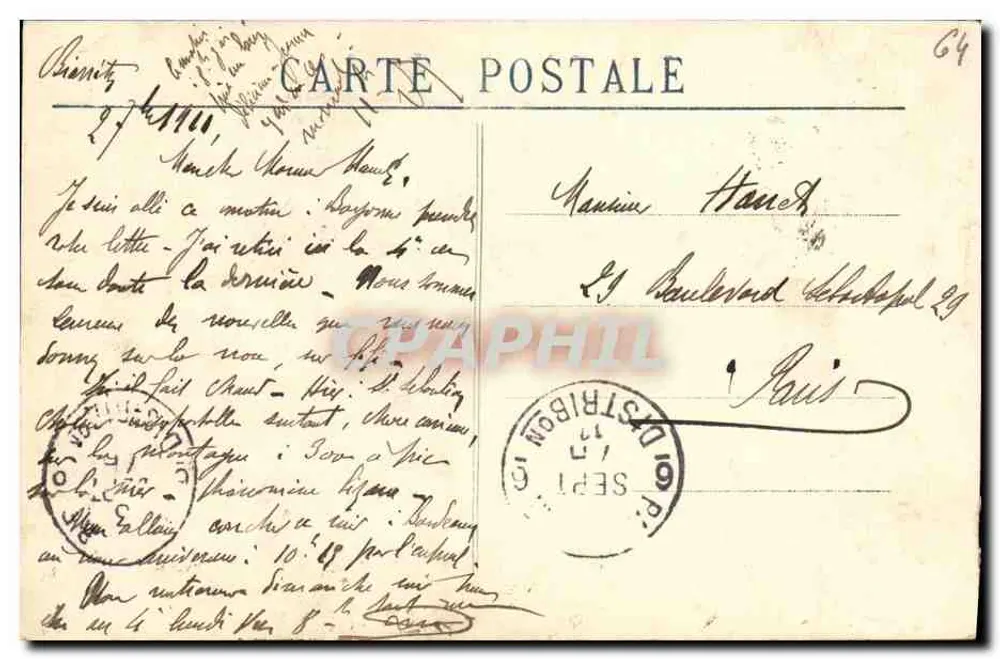 Blarritz Pittoresque — A Travers les Tomarias — N° 58 - Verso