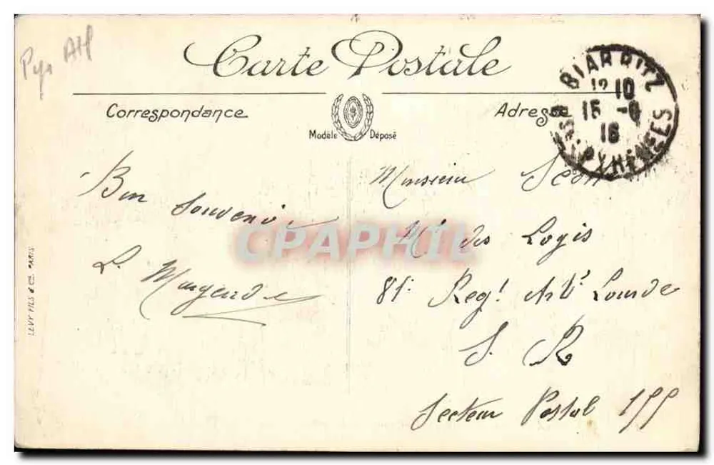 Blarritz — Villa Belza und die Basque-Küste — LL. — Nr. 138 - Rückseite