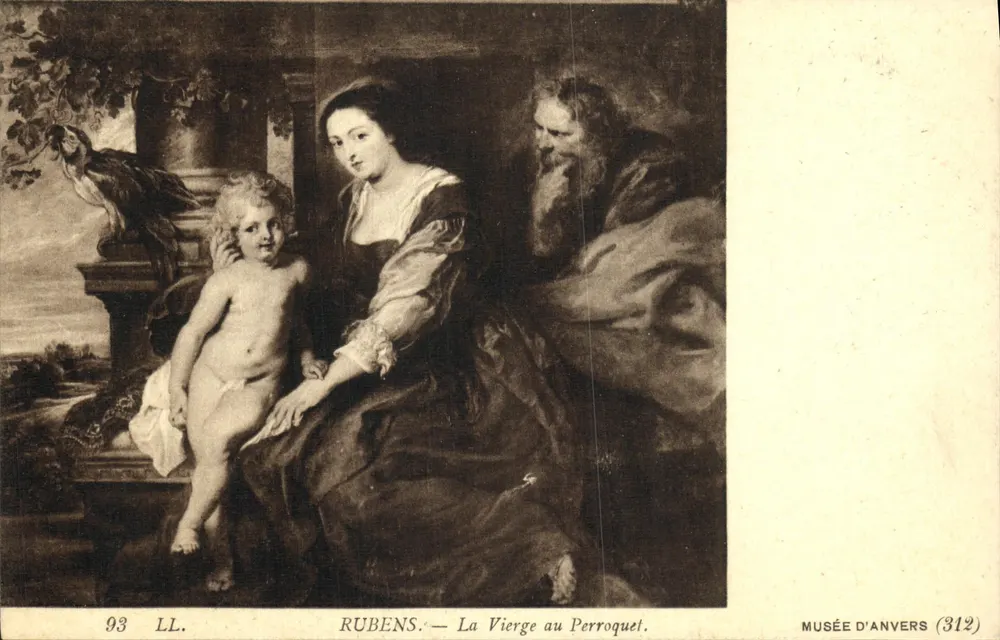 A Virgem com o Papagaio — Rubens — Museu de Anvers (312) - Frente