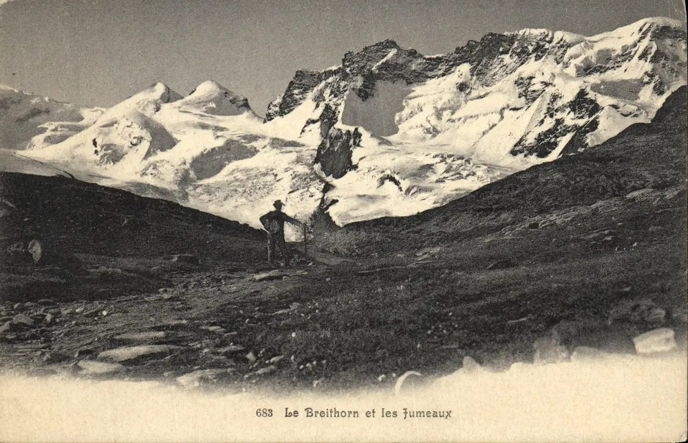 Het Breithorn en de Tweeling — alpine uitzicht — E. Chiffelle, Neuchâtel, n° 688 - Voorkant