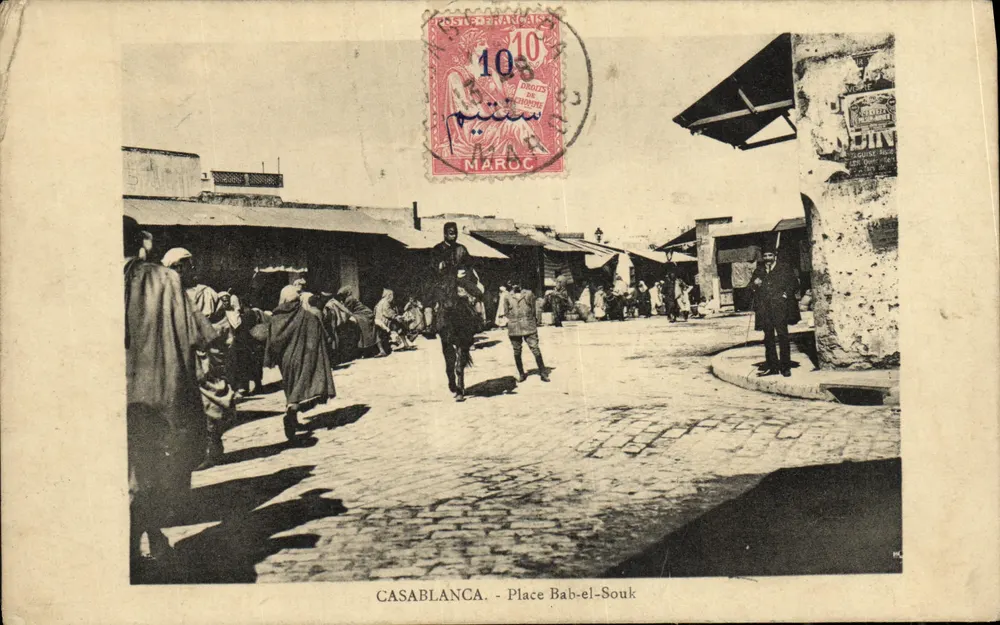 Casablanca - Place Bab-el-Souk — editor desconhecido, número de série não visível - Frente
