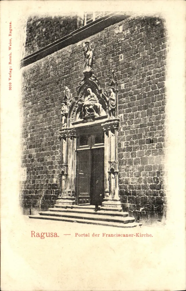 Ragusa — Portal der Franziskanerkirche — Bornh. Verlag, Ragusa, Nr. 9010 - Vorderseite