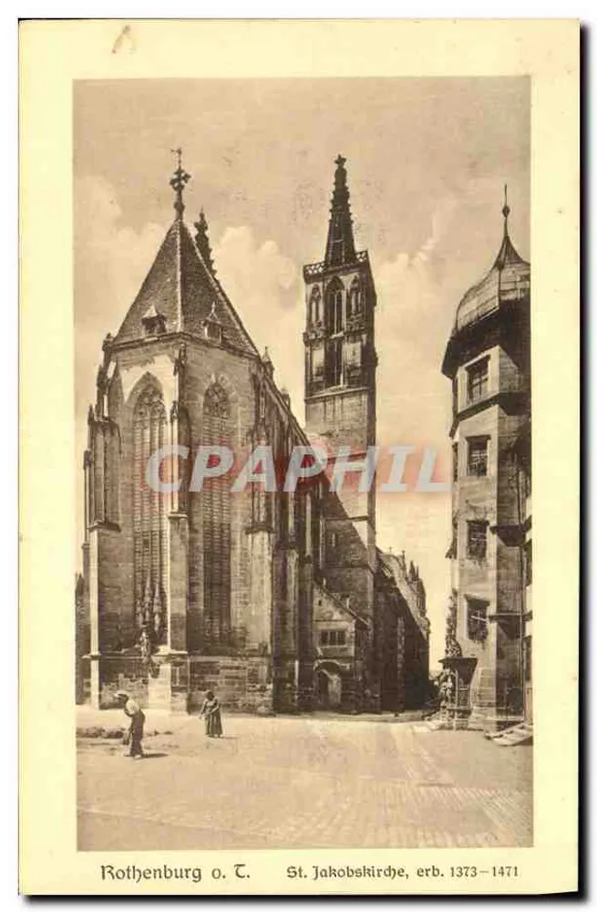 Rothenburg o.T. — St. Jakobskirche, gotisches Gebäude errichtet von 1373 bis 1471 — Verlag Kunsthandlung Ernst Gellssendorfer - Vorderseite