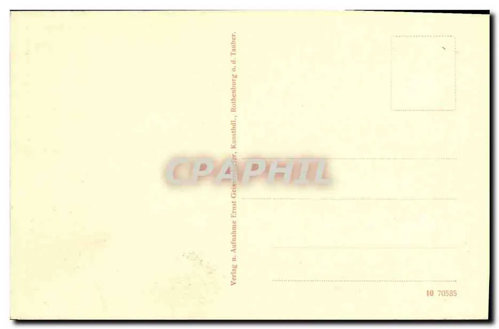 Rothenburg o.d.Tauber — Faule Turm, Verlag Ernst Gekk, n° 70585 - Rückseite