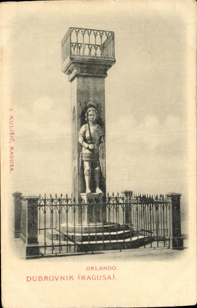 Orlando — Denkmal in Dubrovnik (Ragusa) — I. Kulišić, Ragusa - Vorderseite