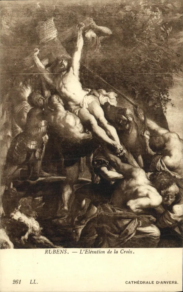 Rubens — L'Élévation de la Croix — Cathédrale d'Anvers - Frente