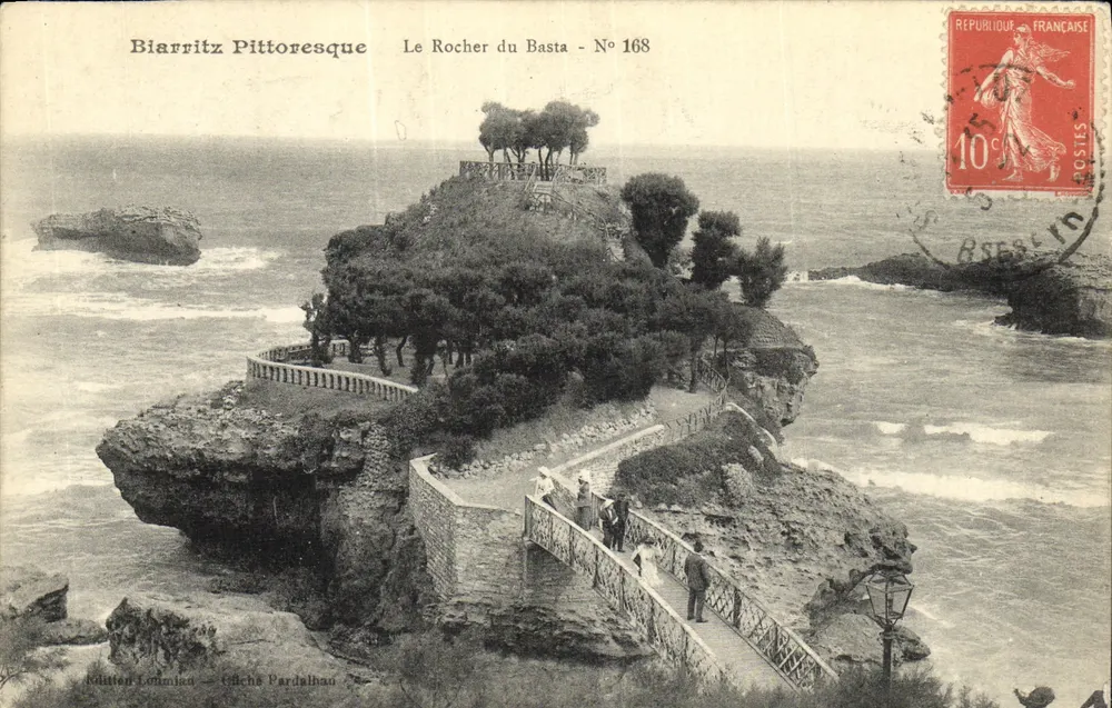 Biarritz Pittoresque — Le Rocher du Basta — Edição Lohimian — N° 168 - Frente