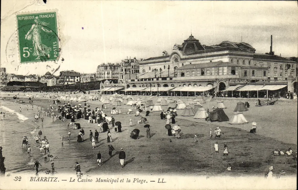Biarritz — Das Municipale Casino und der Strand — LL. — n°32 - Vorderseite