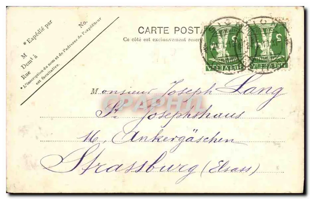 Biarritz — Rocher le Basta — V.P. Paris, No. 14 - Verso