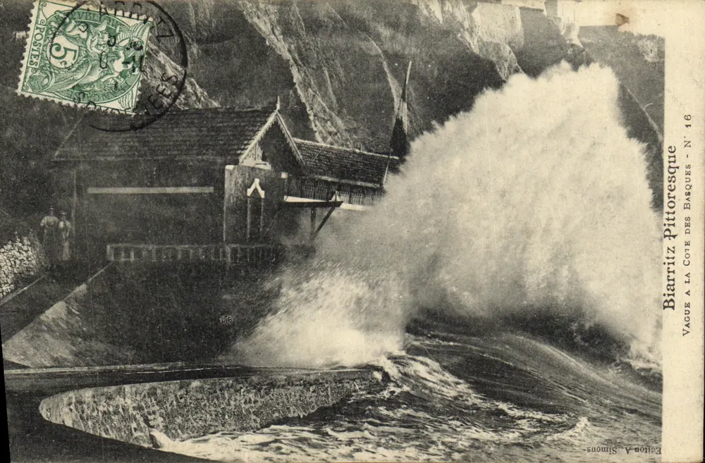 Biarritz — Vaga na Costa dos Bascos — Edição A. Simons, N° 16 - Frente