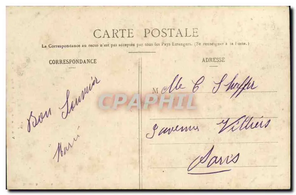 Biarritz — Vaga na Costa dos Bascos — Edição A. Simons, N° 16 - Verso