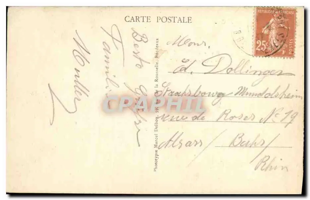 A Loge de Teatro — Biarritz (B.-P.) — M. D. - Verso