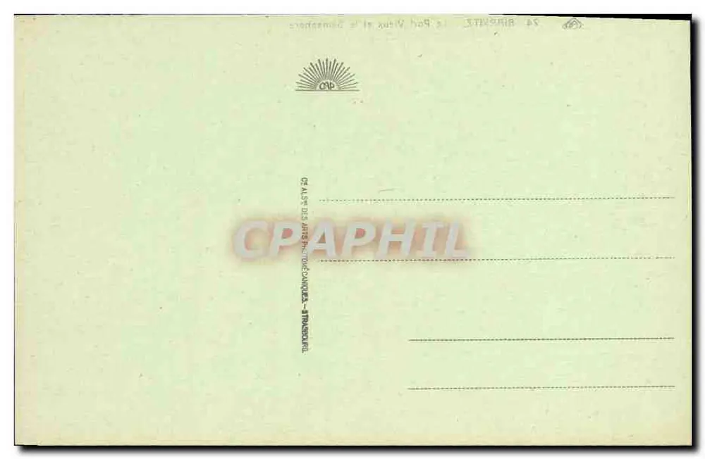 Biarritz, der alte Hafen und der Leuchtturm — Antike Ansichtskarte Nr. 24 — Verlag: Art Photographique Congrès - Rückseite