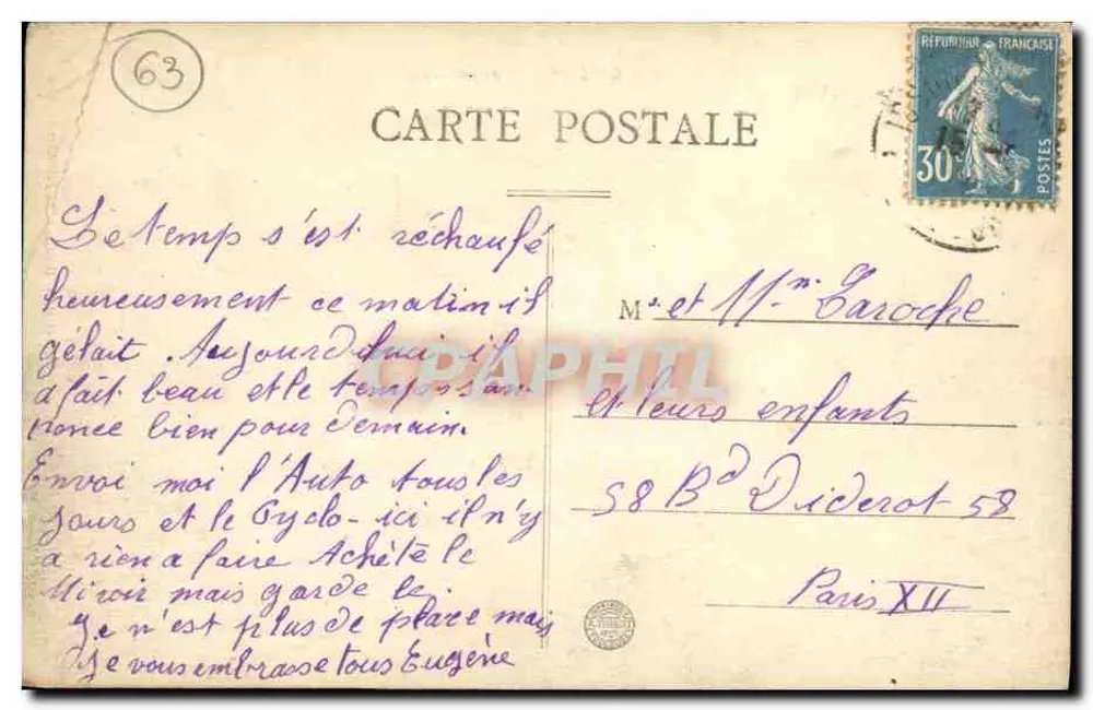 St-Jean-des-Ollières — Allgemeine Ansicht — Verlag A. Breudy, Clermont-Ferrand - Rückseite