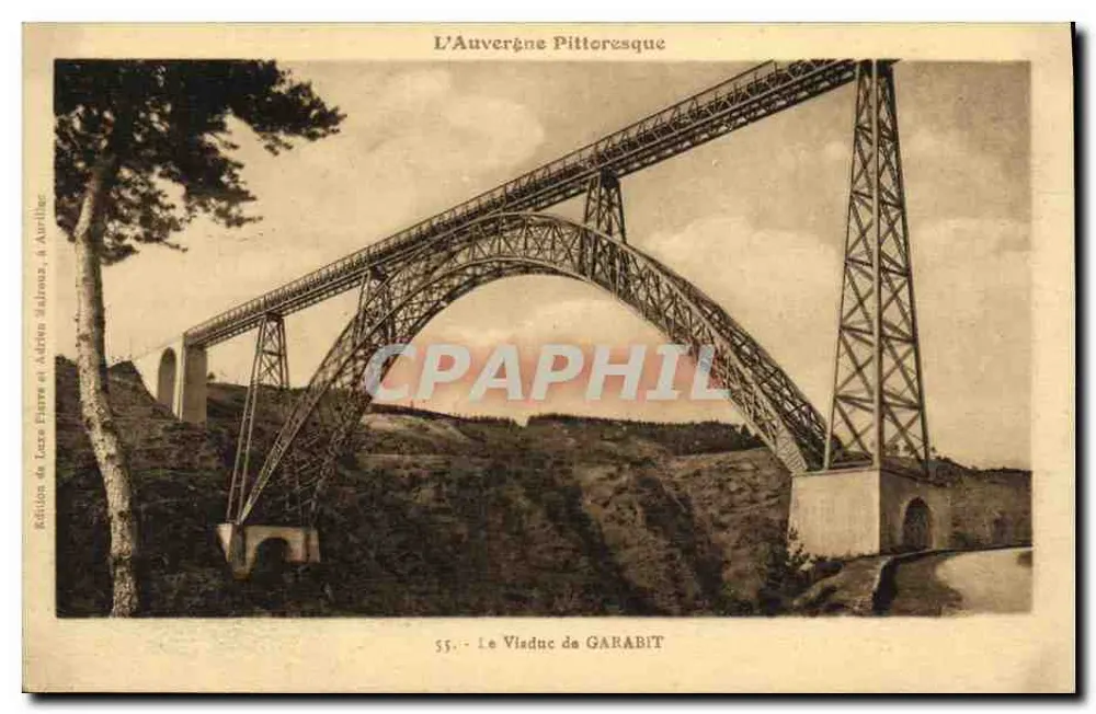 Der Viadukt von Garabit — L'Auvergne Pittoresque — Ausgabe von Lazo Fière & Adrien Salmon, Aurillac - Vorderseite