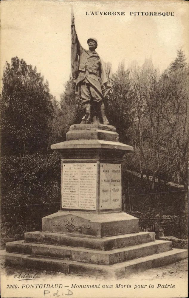 Pontgibaud — Denkmal für die Patrie — Verlag Ideal, n° 2960 - Vorderseite