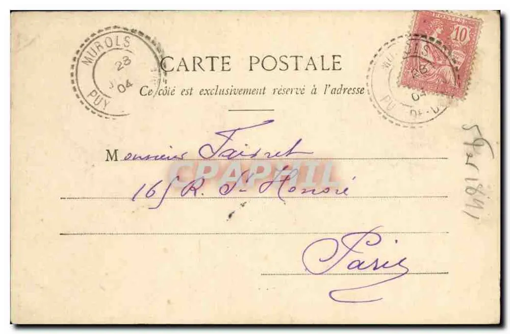 Route von Mont-Dore nach Murols und Schlucht du Surain — Auvergne — Verlag G. Baudry, Nr. 174 - Rückseite