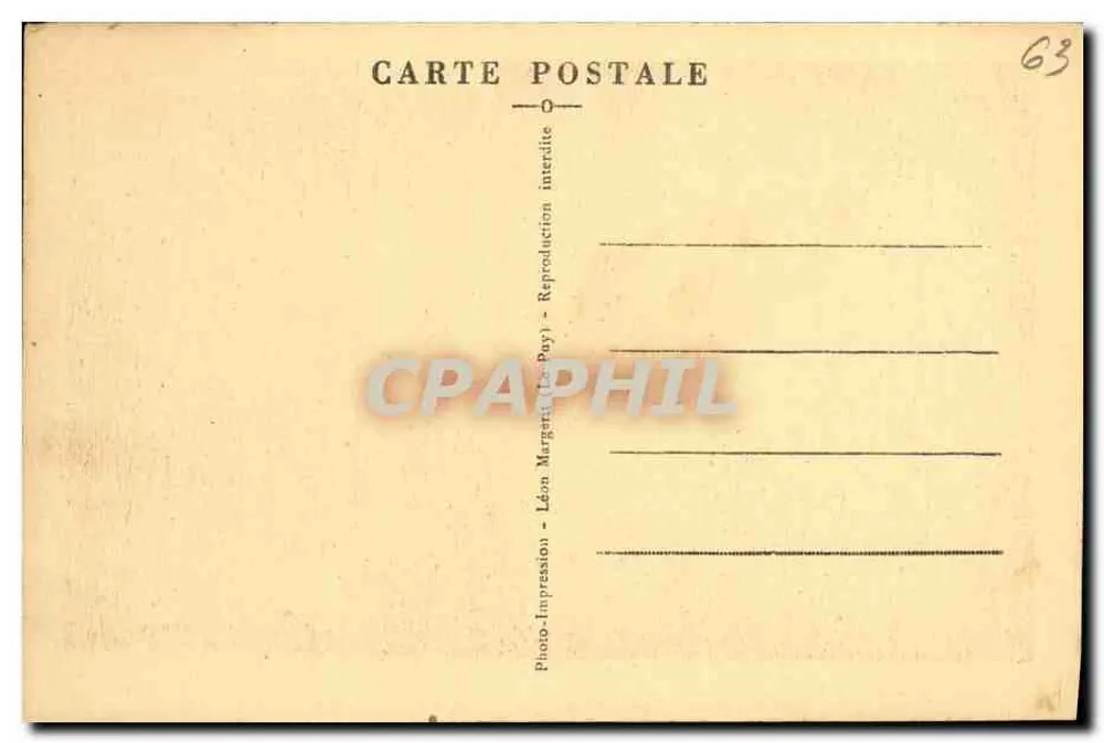 O GERBIER dos JONCS (alt. 1554 m.) — A Fonte da Loire — Léon Margart (Le Pay) - Verso