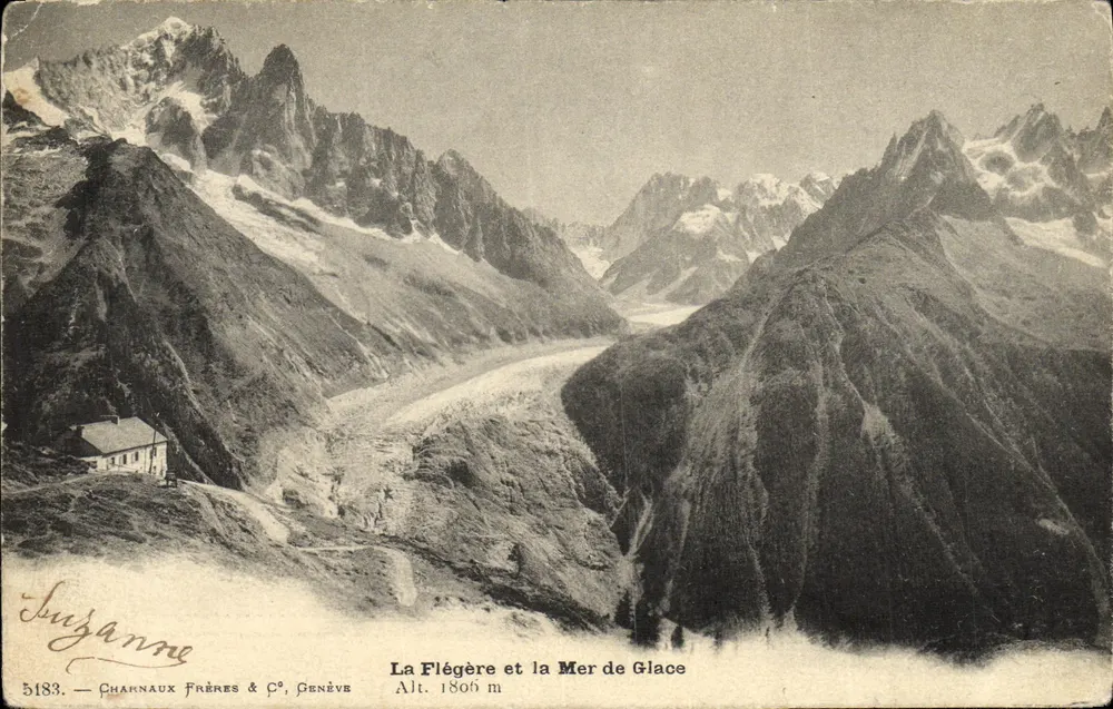 La Flégère und die Mer de Glace — H. 1806 m — Charnaux Frères & C°, Genf - Vorderseite