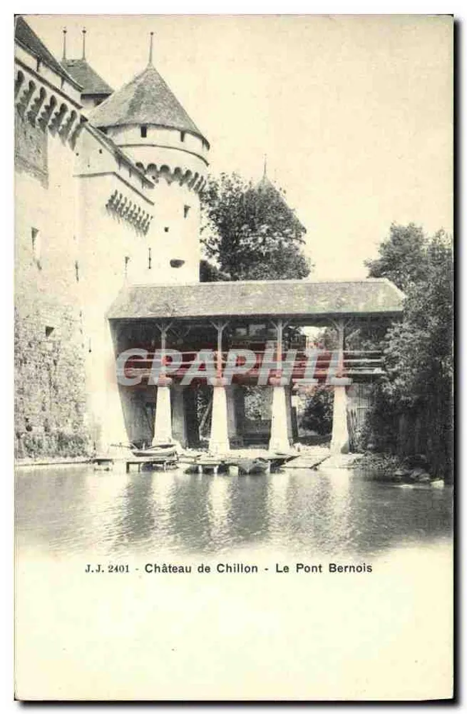 चिलॉन के किला - बर्नोइस पुल — जे.जे. 2401 — प्रकाशक जुलियन भाइयों, जिनेवा - आगे