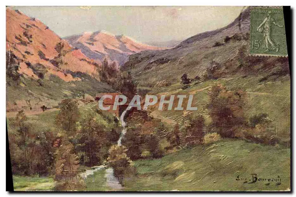 Vale da Albepierre — vista de paisagem — Editor M. & M. Mahouge, série XXVIII - Frente