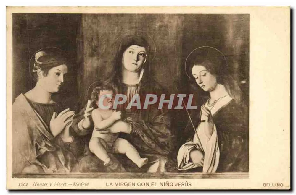 Die Jungfrau mit dem Kind Jesus — Huaser y Menet, Madrid — Bellino - Vorderseite