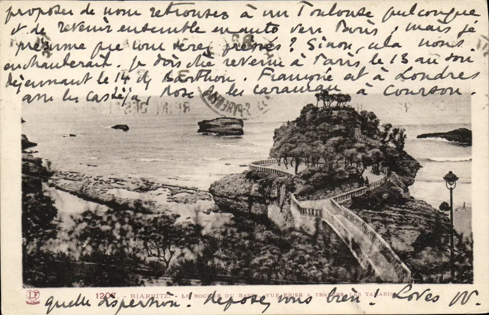 Biarritz - Le Rocher du Baston, Ansicht durch die Talaris - Vorderseite