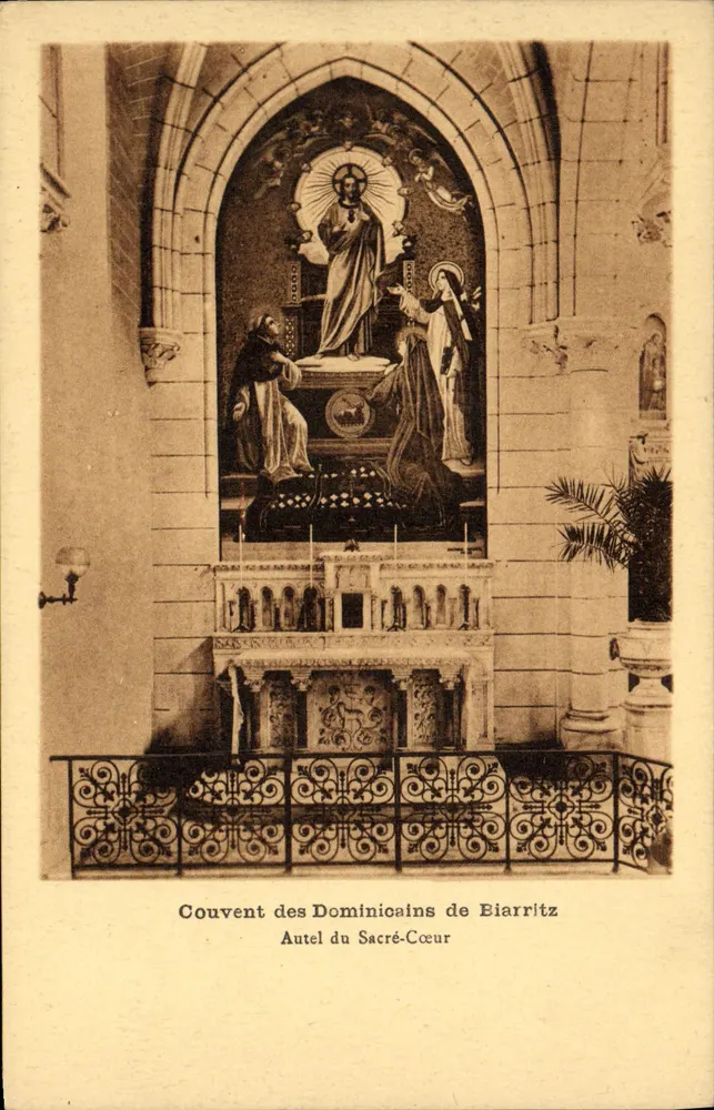 Kloster der Dominikaner in Biarritz — Altar des Heiligen Herzens — Verlag H. Basipau, Nr. 123 - Vorderseite