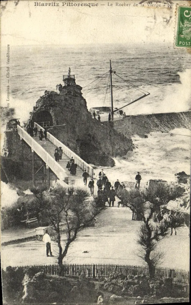 Biarritz Pittoresk — Der Felsen der Jungfrau — Verlag Lomnian, Vendeuvre - Vorderseite