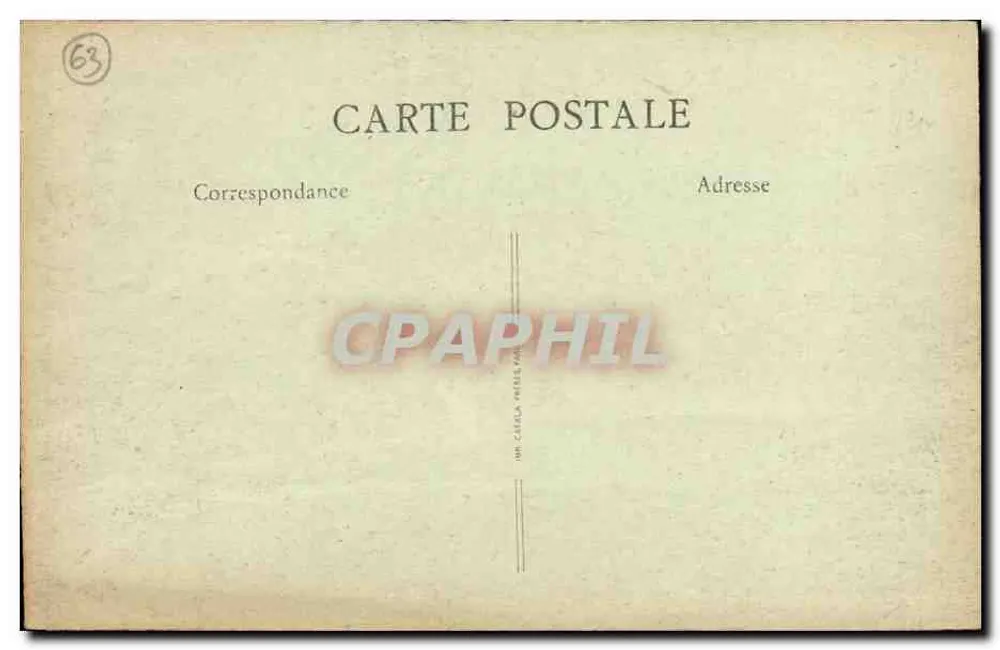 Clermont-Ferrand - Bairro St Alyre - Vista sobre Montjusset — L'Auvergne Illustrée, n°10 - Verso