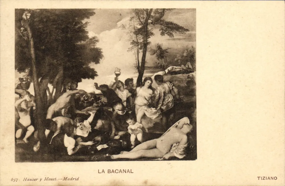 A Bacanal — Tiziano — Hauser y Menet, Madrid, n° 657 - Frente