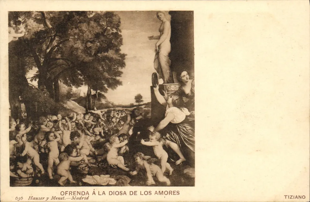 Opfer an die Göttin der Liebe — Tiziano — Hauser y Menet, n°656 - Vorderseite