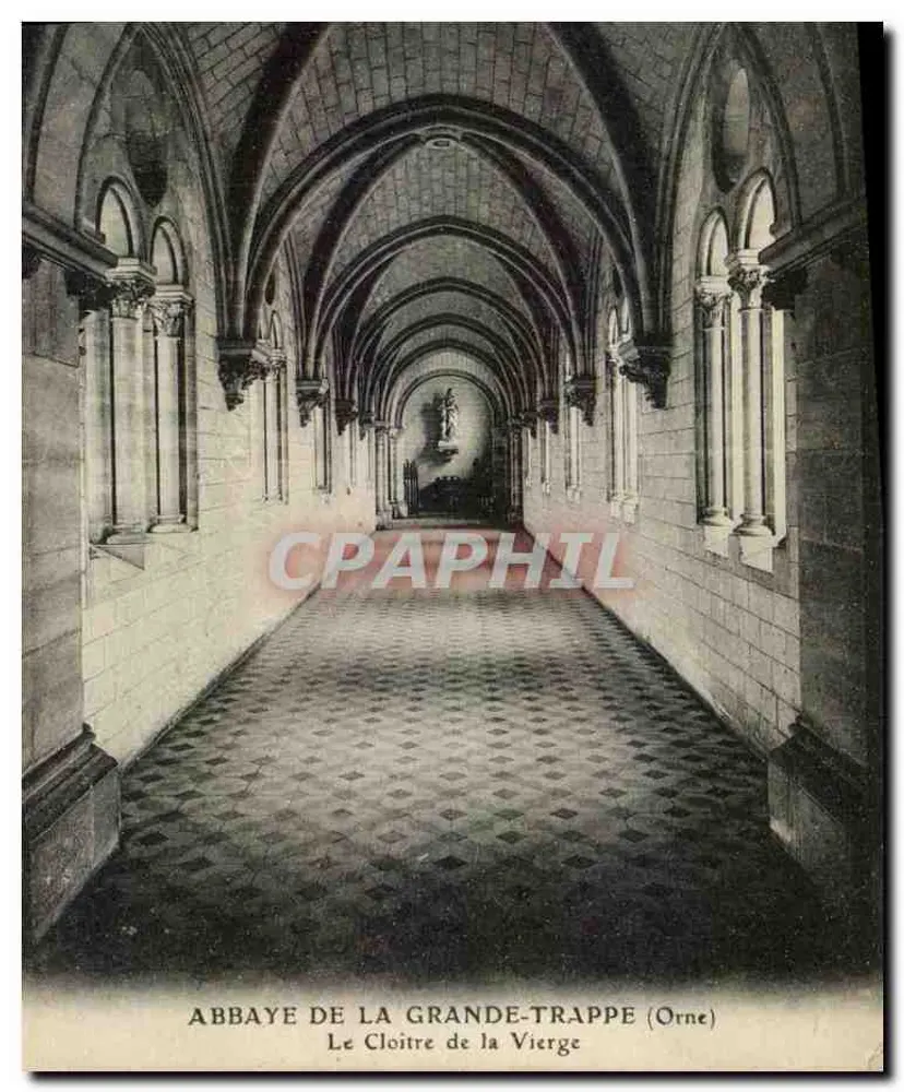 Abadia de La Grande-Trappe (Orne) — O Claustro da Virgem — sem editor ou número visível - Frente