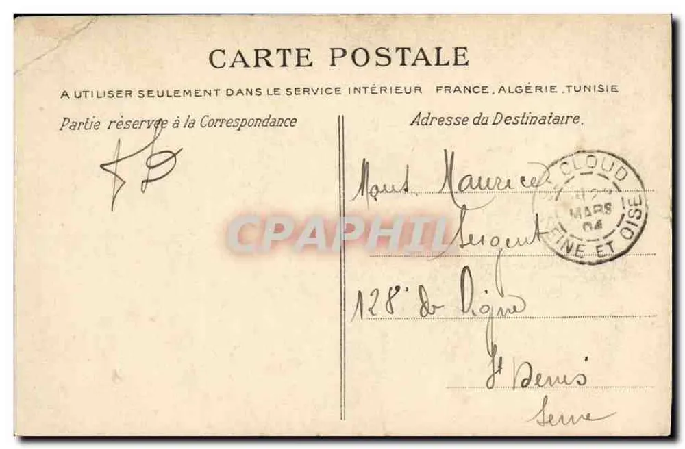 Argentan — O Velho Castelo — La C.P.A. - Verso