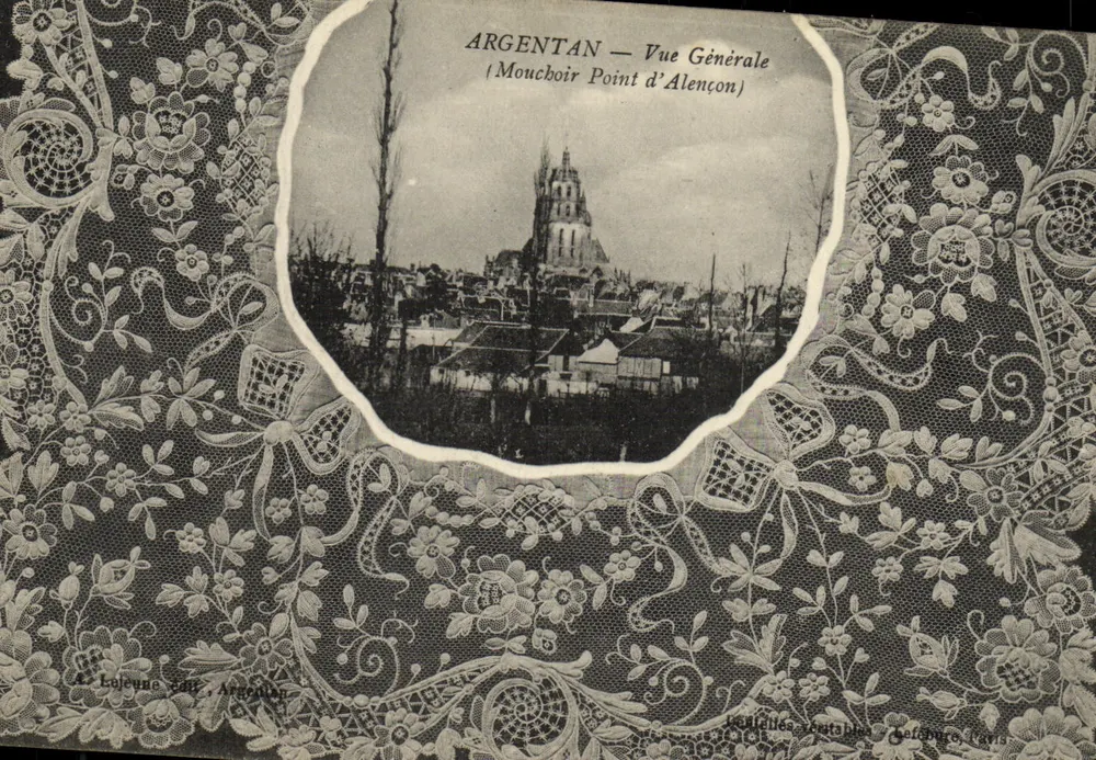 Argentan — Vista Geral (Lenço de Ponte Alençon) — Lajeune édit. Argentan - Frente