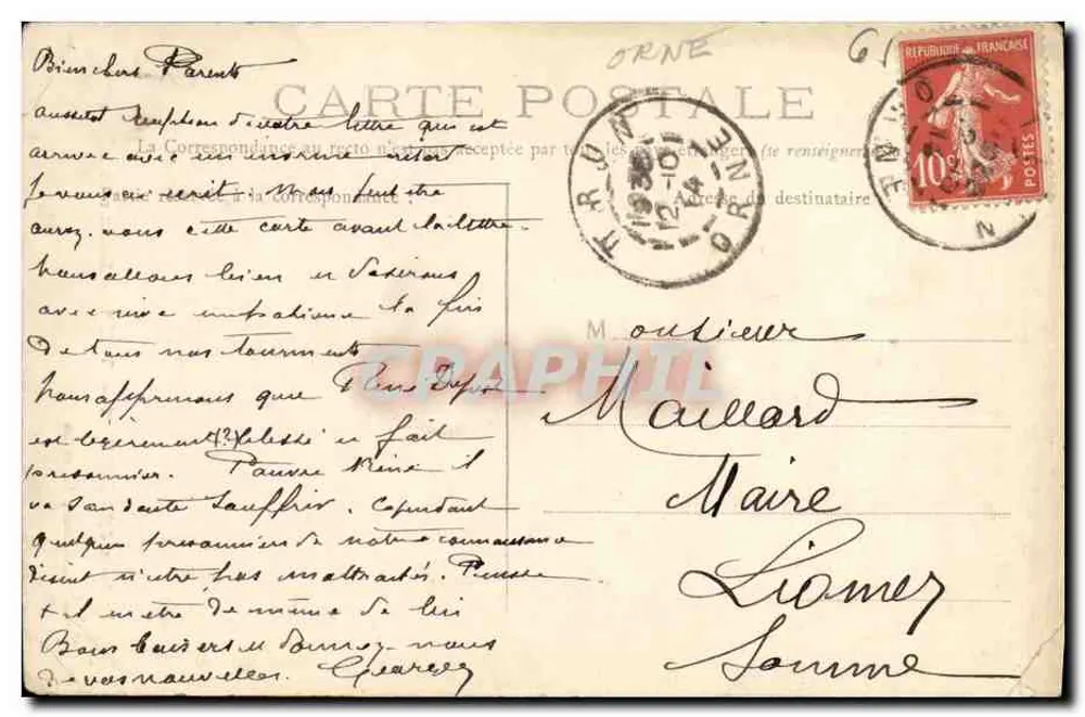 Interior da Igreja — Trun — Regiões de Argentan — H. Gosse, editor, Argentan - Verso