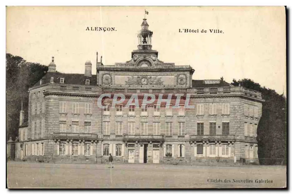 Alençon — O Hotel de Ville — Clichés das Novas Galerias - Frente