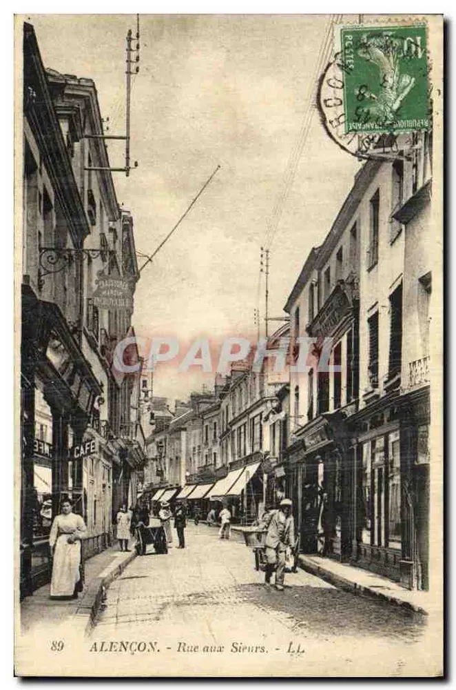 Alençon - Rue aux Sieurs — editor L.L. n°89 - Anverso