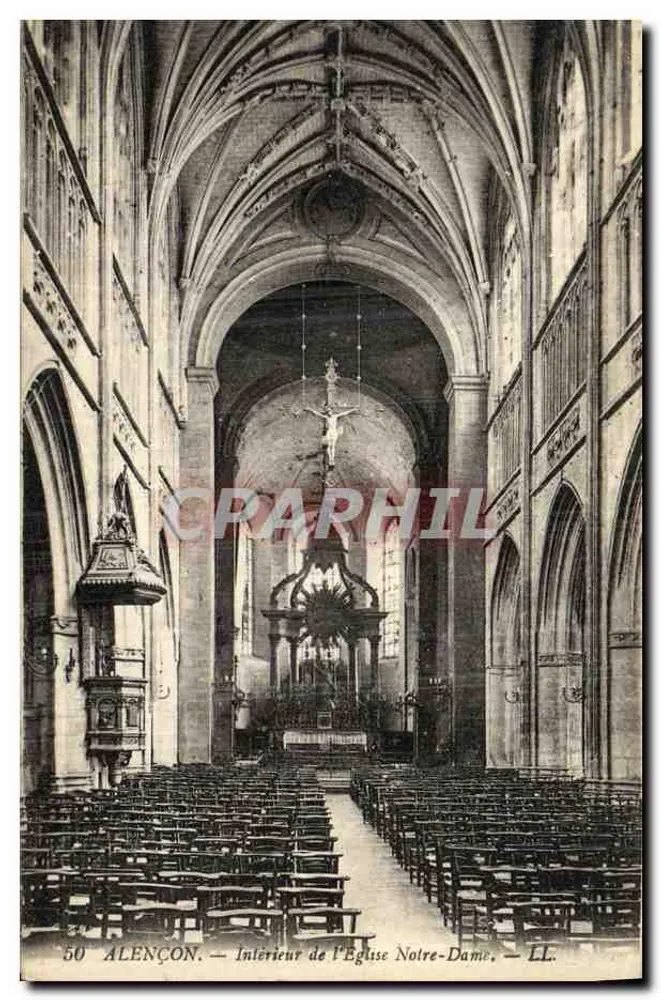 Alençon — Innenraum der Kirche Notre-Dame — LL - Vorderseite