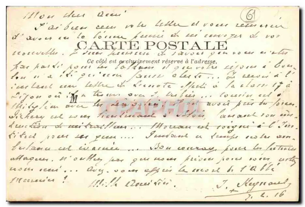 Alençon (Orne) — Le Château — Hachette & Cie, Ed. J. photo - Achterkant