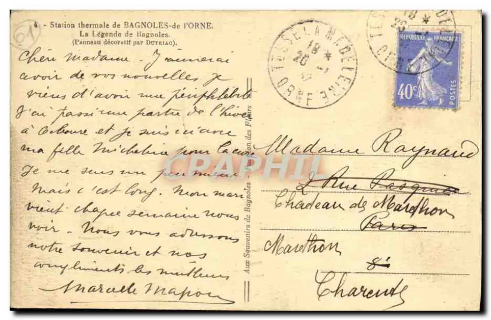 Bagnolenses — Die Legende von Bagnoles — Verlag Dutriac - Rückseite
