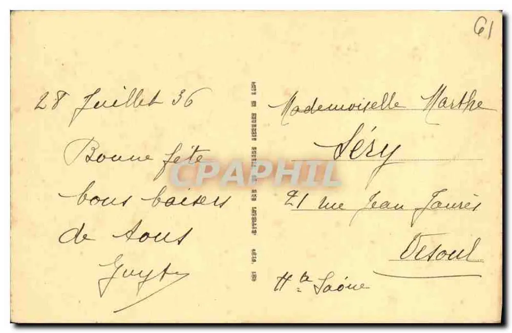 Sées — O Boulevard Pichon — LL. — n°52 - Verso