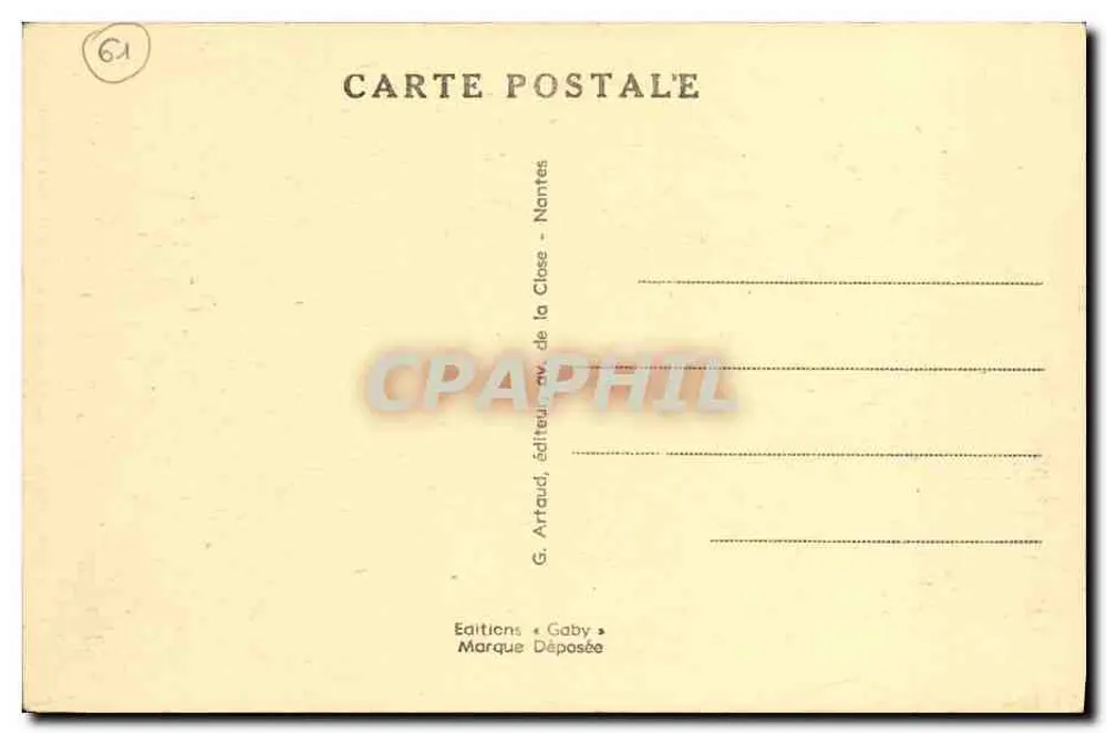 Sées (Orne) — A Catedral e o Monumento Conté — Gaby, n°4 - Verso