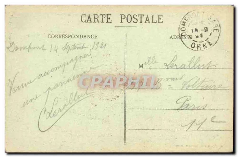 Domfront (Orne) — Ansicht vom Pont de Caen — Route de Fliers — Dunlo - Rückseite
