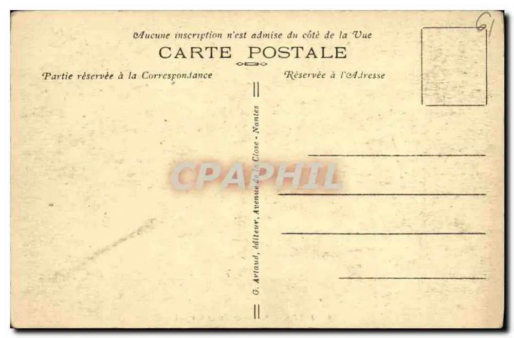 Flers — Beeld van Jules Gevelot — G. Arlaud, uitgever - Achterkant