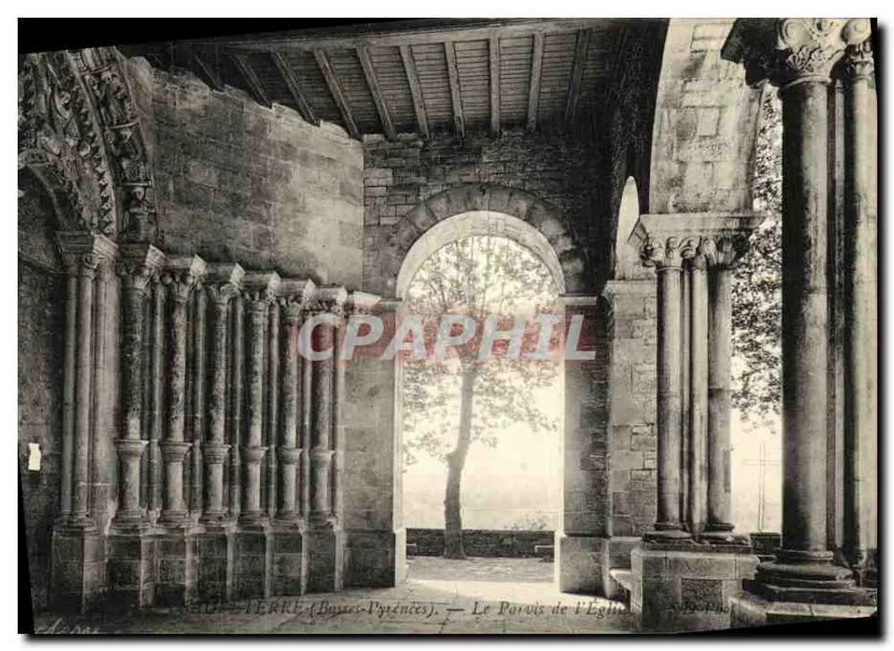 Sainte-Terre (Basses-Pyrénées) — Ansicht des Kirchentores — unbekannter Verleger, Seriennummer nicht sichtbar - Vorderseite