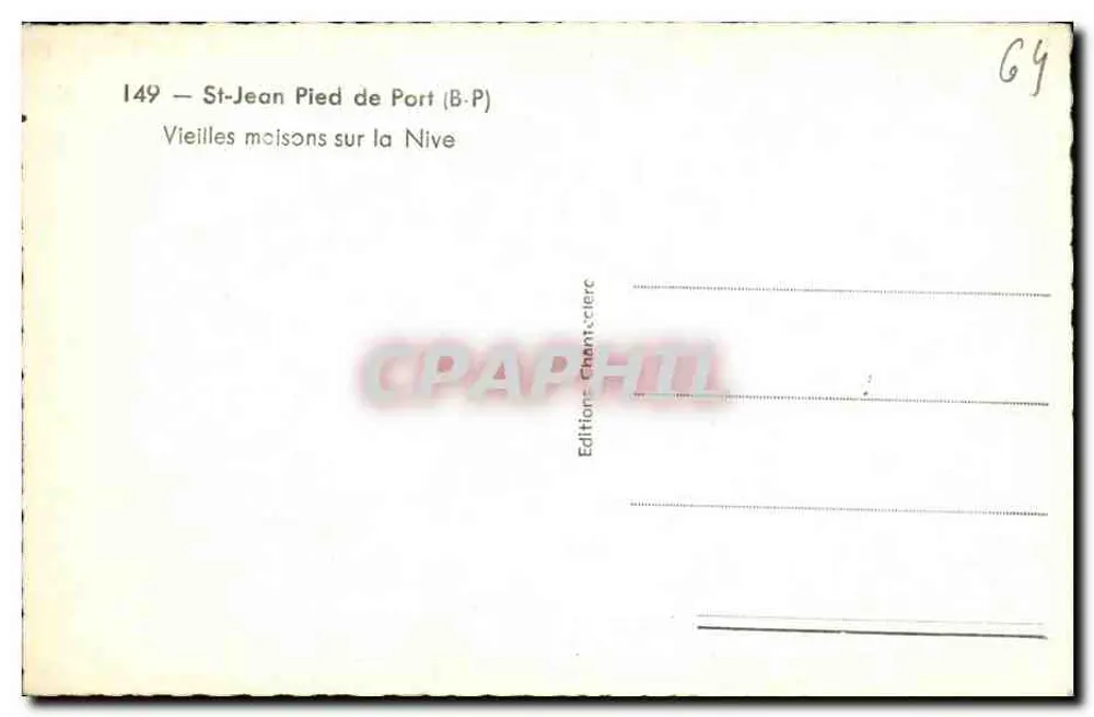St-Jean Pied de Port — Alte Häuser am Nive — C. TTECCLER - Rückseite